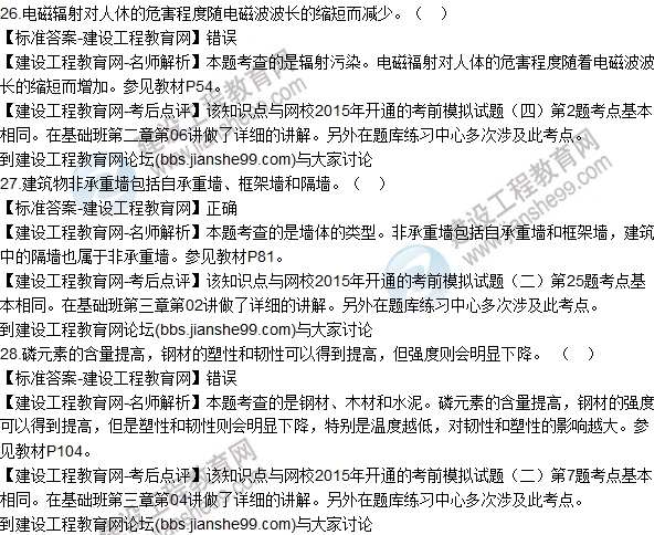 2015年房估師《房地產(chǎn)基本制度與政策》試題解析(判斷20-28)