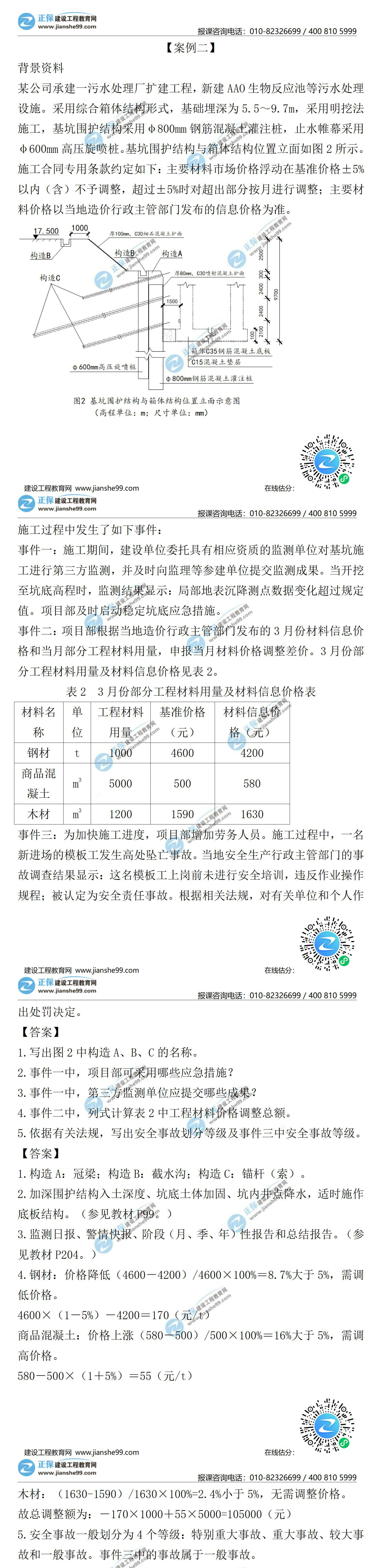 2021二級建造師試題答案解析市政案例二 2021二級建造師試題答案解析市政案例二