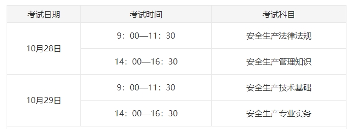 安全工程師考試時(shí)間 安全工程師考試時(shí)間