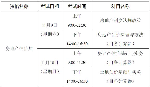 安徽房估考試時(shí)間 安徽房估考試時(shí)間