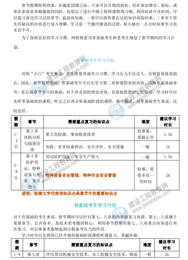 2026中級注安《其他安全》春節(jié)期間學習計劃 2026中級注安《其他安全》春節(jié)期間學習計劃